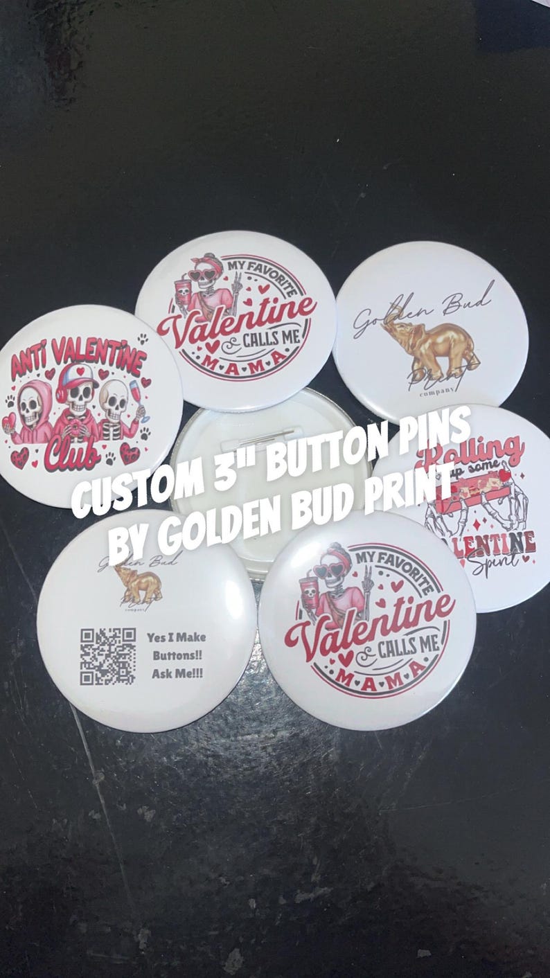 Custom 3” Button Pins - Etsy