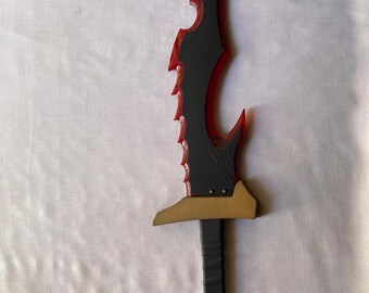 Anime Inspired Black Acrylic Fantasy Dagger | Handmade Cosplay Prop | Lightweight Display Replica