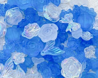 70g Red Star Bow Pearl DIY Jewelry Charms Beads Set for Bracelet Necklace Craft