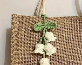 Aesthetic Crochet Lily Car Pendant