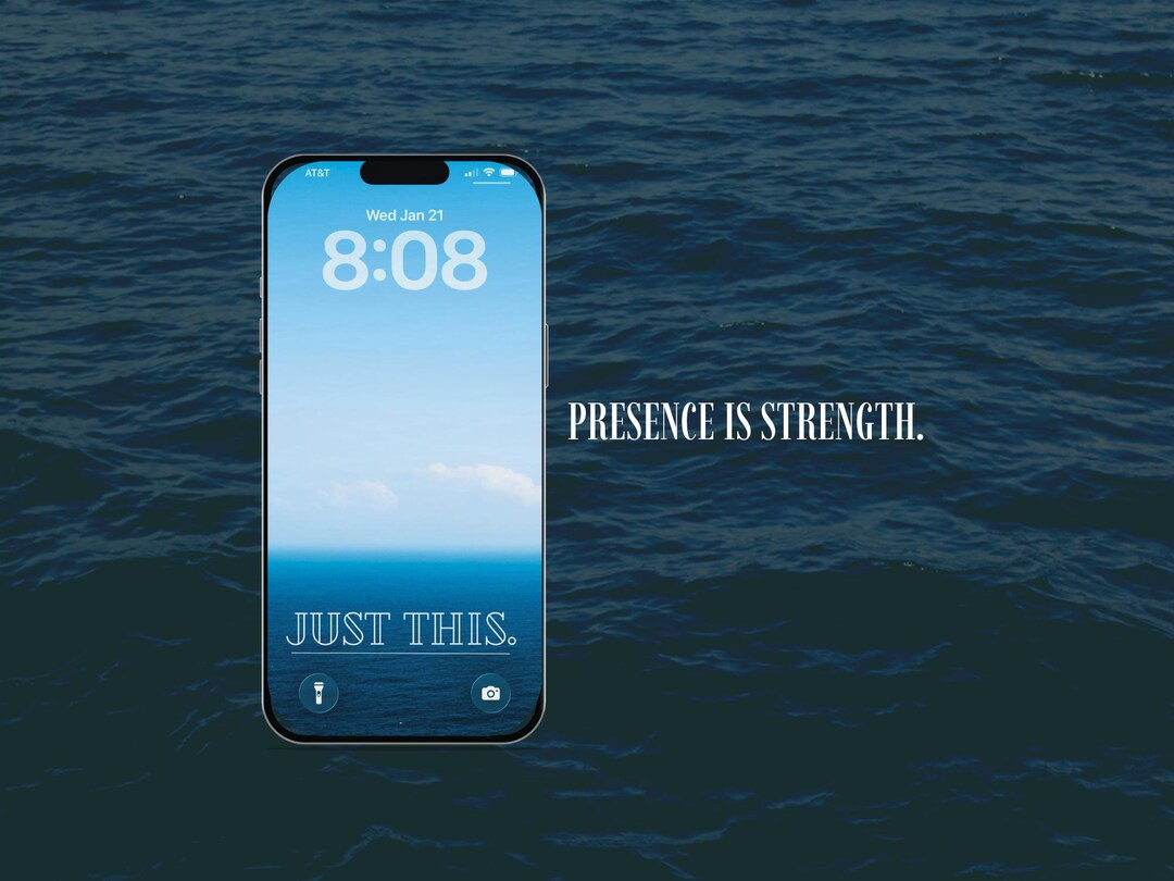 Mindfulness Ocean iPhone Wallpaper | Calming Lock Screen (digital ...