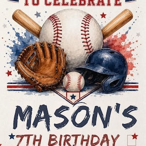 It’s Game Time Birthday Invitation, Baseball Birthday Invite, Sports Party Printable, Editable Canva Template