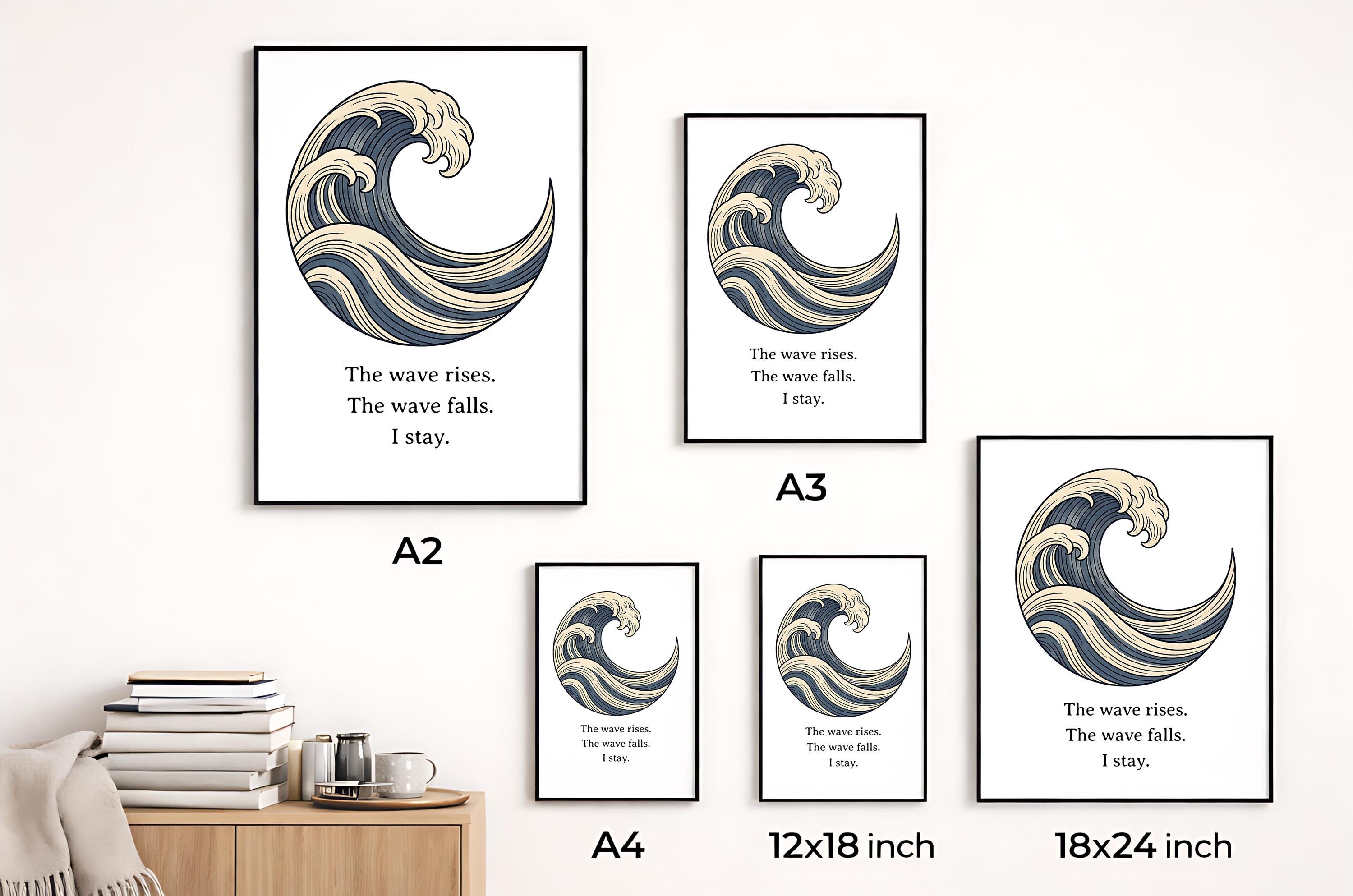 Ohio Rise Poster Wave Art Print | the Wave Rises | Posters | Meditation | Wall Art ...