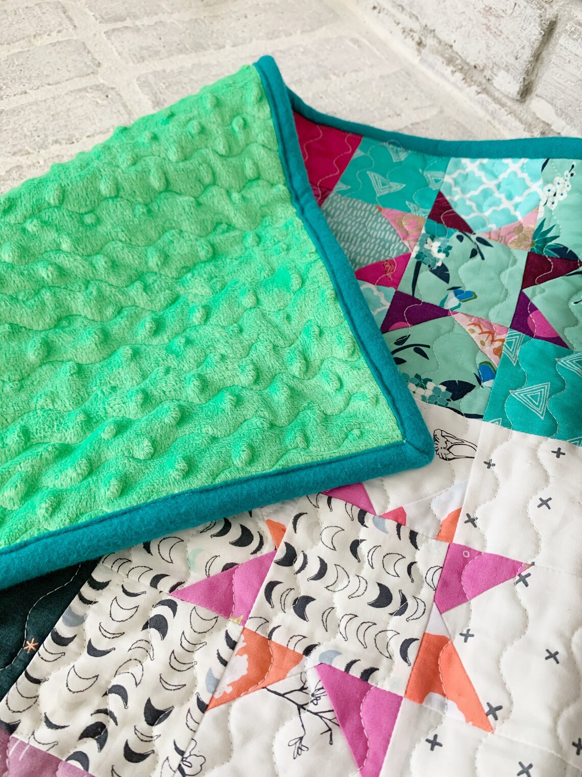 Starry Scrappy Baby Lap Quilt - Etsy