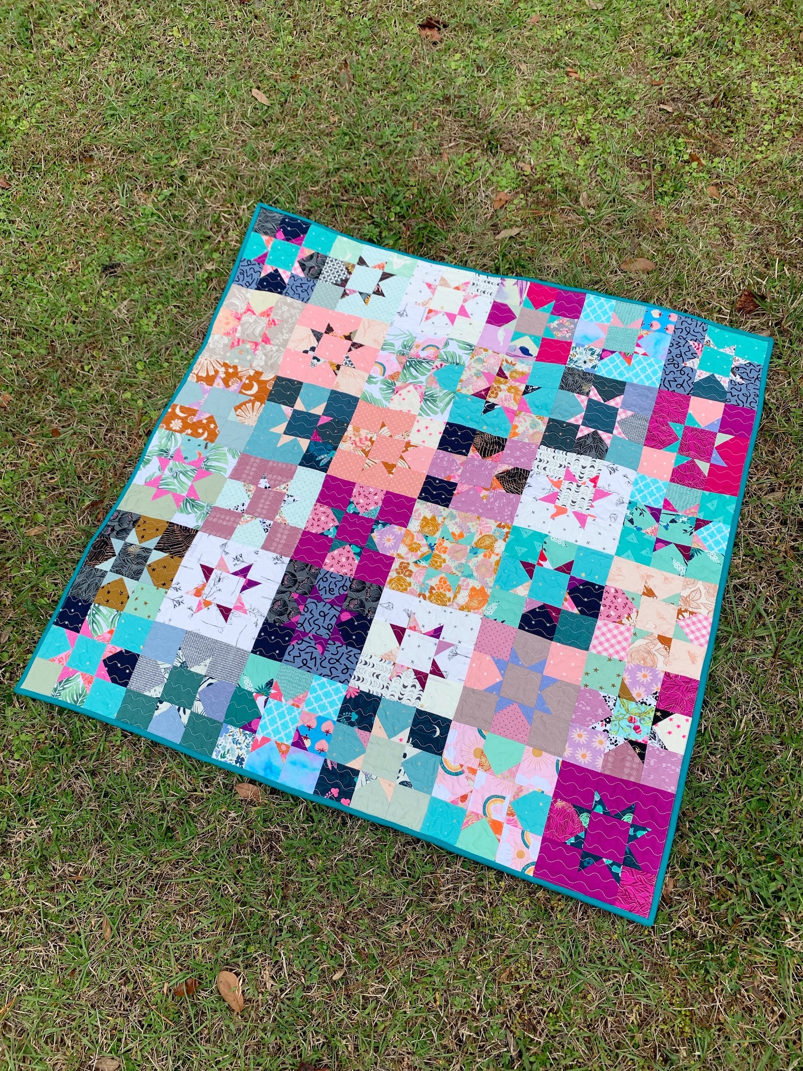 Starry Scrappy Baby Lap Quilt - Etsy