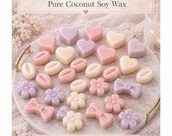 Pastillas de cera de coco y soja al por mayor | Pastillas de cera a granel | Formas personalizadas | Hechas a mano | Regalos