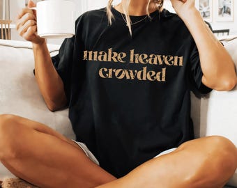SVG "Haz que el cielo esté lleno", diseño de camiseta cristiana, archivo de corte Cricut de fe, PNG de cita estética, diseño de sublimación, gráfico vectorial retro de Jesús