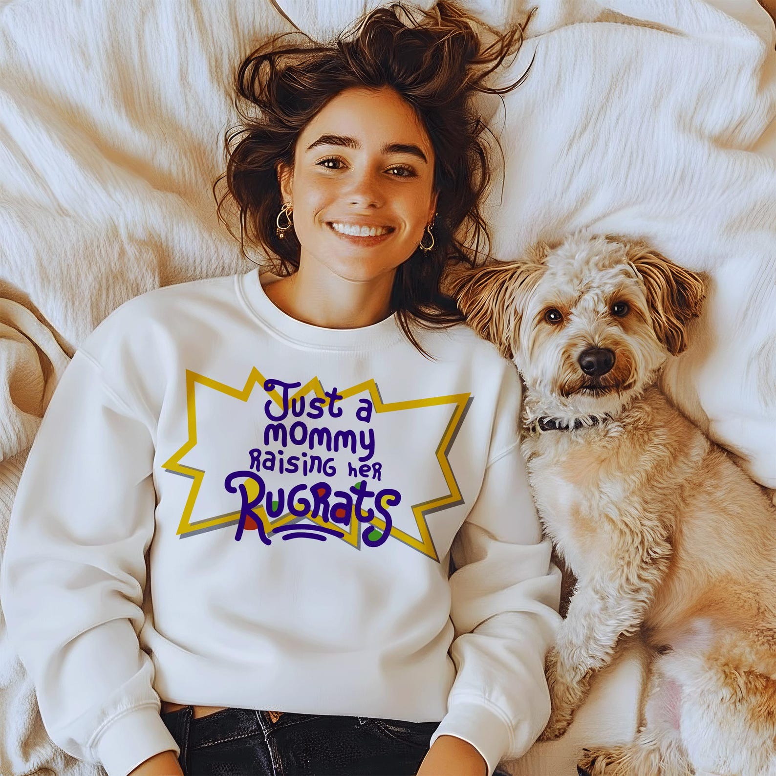 Just a 90s Mama Raising Her Rugrats SVG PNG, Dad Raising Rugrats Design ...