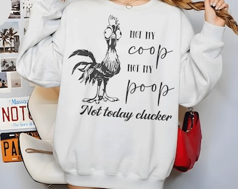 No es mi gallinero SVG PNG, diseño de camiseta para amantes de las gallinas, archivo Cricut "No es mi caca", PNG de la loca de las gallinas, diseño de sublimación, vector divertido de granja