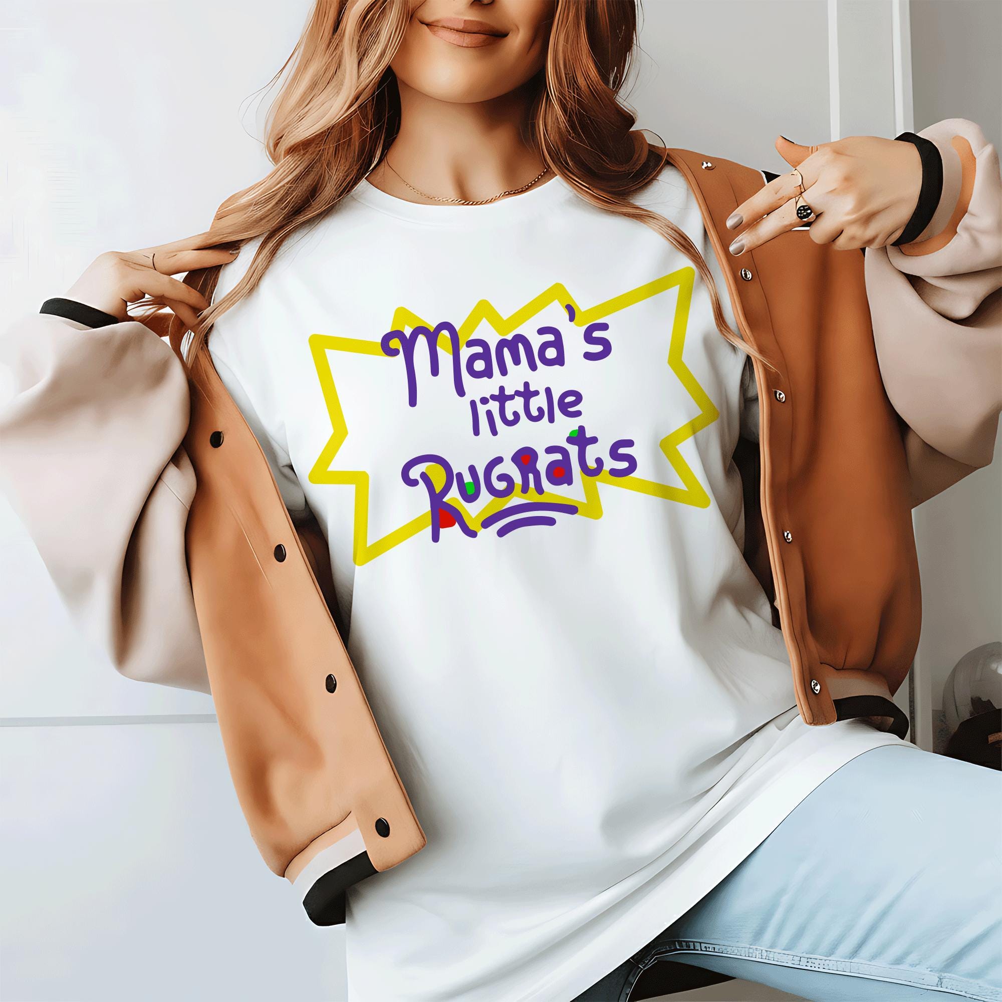Just a 90s Mama Raising Her Rugrats SVG PNG, Dad Raising Rugrats Design ...