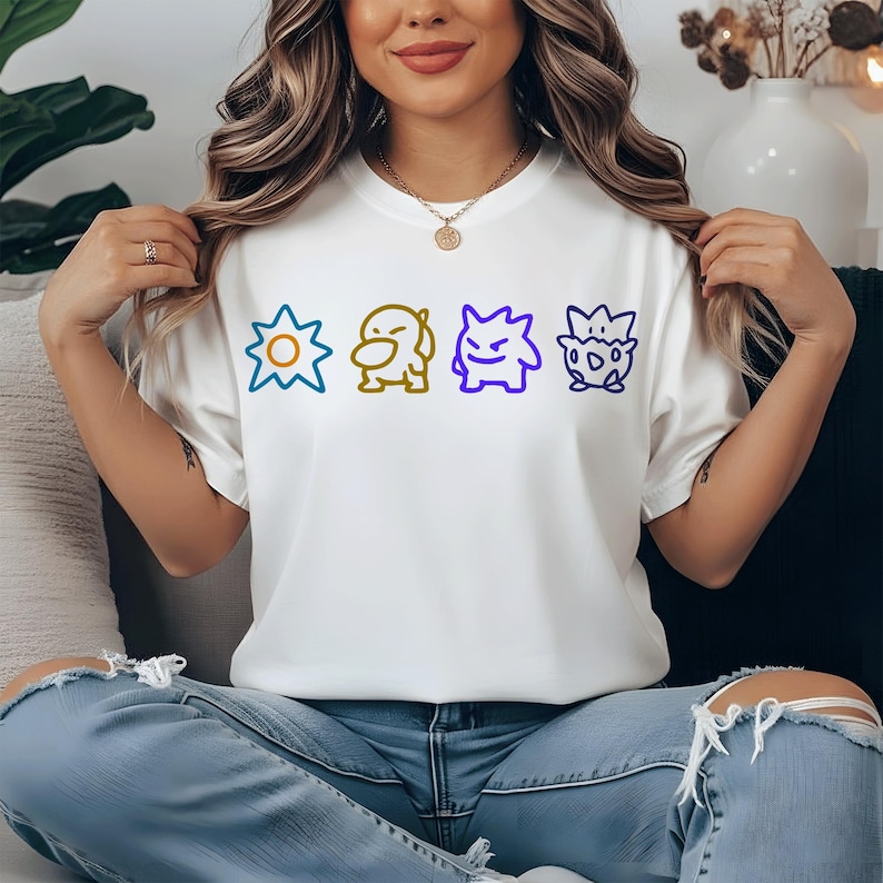 Pokemon Outline Bundle SVG, Pikachu Charmander Squirtle Bulbasaur Shirt, Minimalist Cartoon Movie Svg, Cute Pocket Monster Birthday Gift Svg image 10