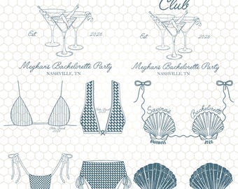 Paquete de archivos SVG para despedida de soltera, fiesta playera Last Splash, camiseta del club de despedida de soltera con conchas marinas, PNG del grupo de novias en bikini, vector de sublimación a juego para damas de honor