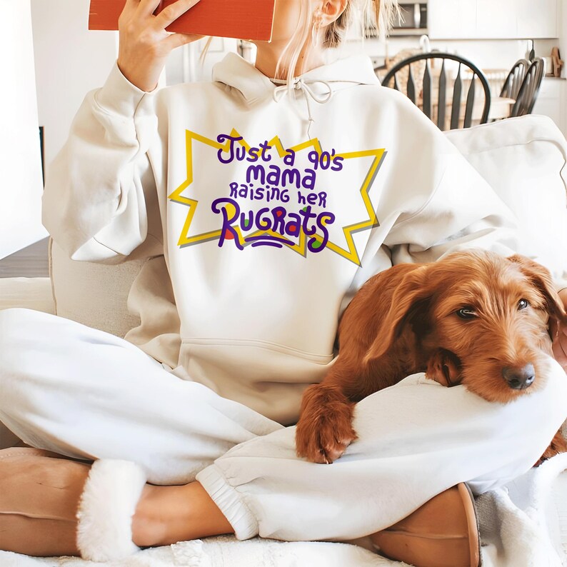 Just a 90s Mama Raising Her Rugrats SVG PNG, Dad Raising Rugrats Design ...