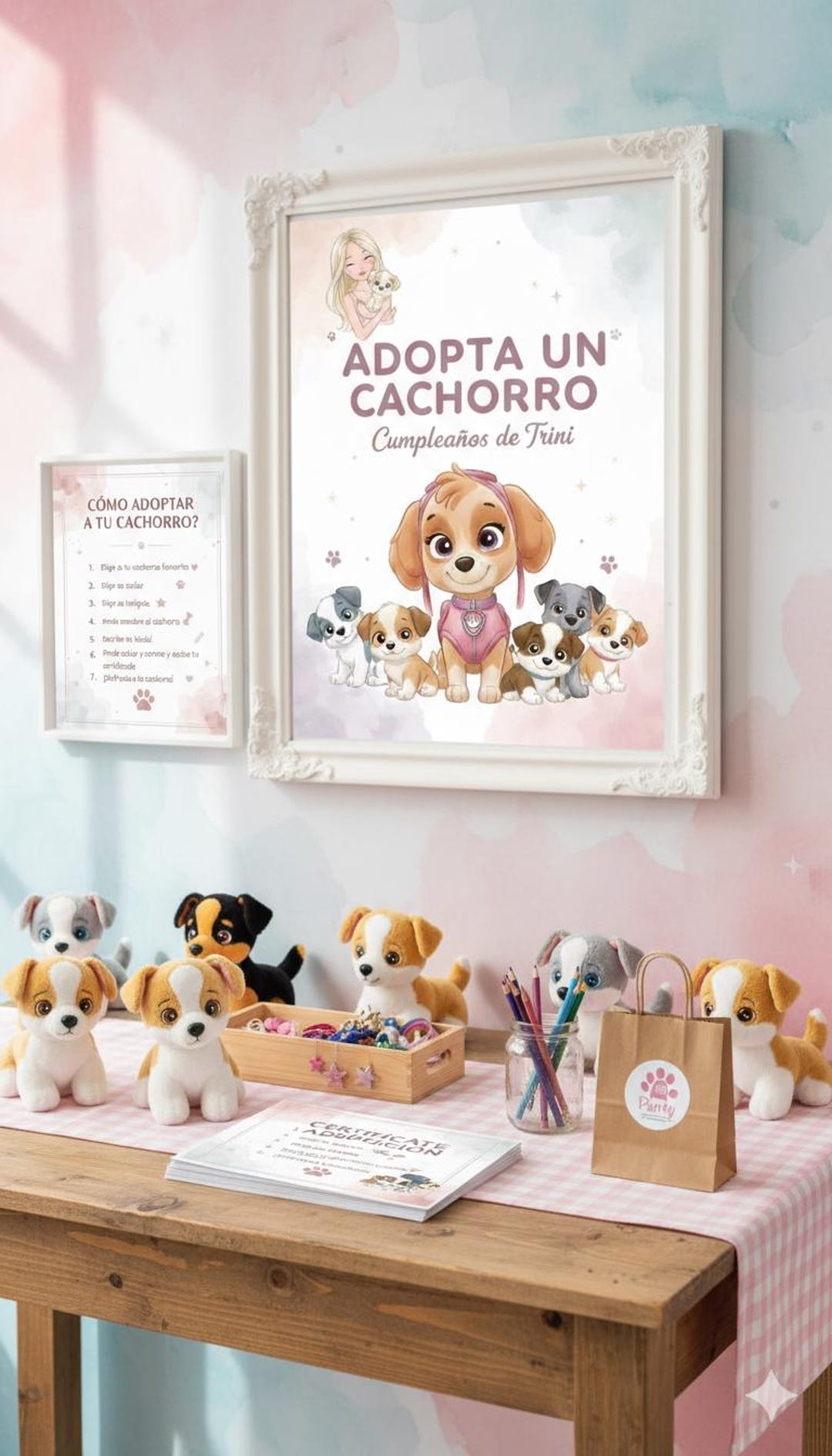Puppy Adoption Kit, Editable Certificate in Canva, Puppy-themed ...
