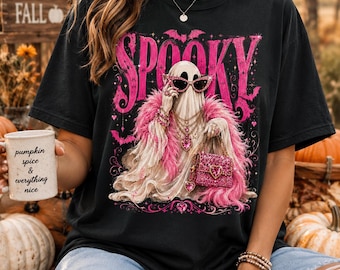 Spooky Ghost Coquette PNG: Pink Glam Halloween Ghost Aesthetic PNG Cute Gothic Halloween Art PNG (Digital Download)
