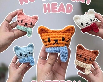 No Sew Crochet Cat Pattern, Amigurumi Cat Head PDF, Tiny Crochet Keychain Tutorial, Easy Beginner Crochet Pattern, Small Cat Lover Gift