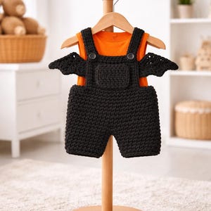 Crochet Baby Bat Romper Pattern – Halloween Costume, Unisex Outfit (PDF Download)