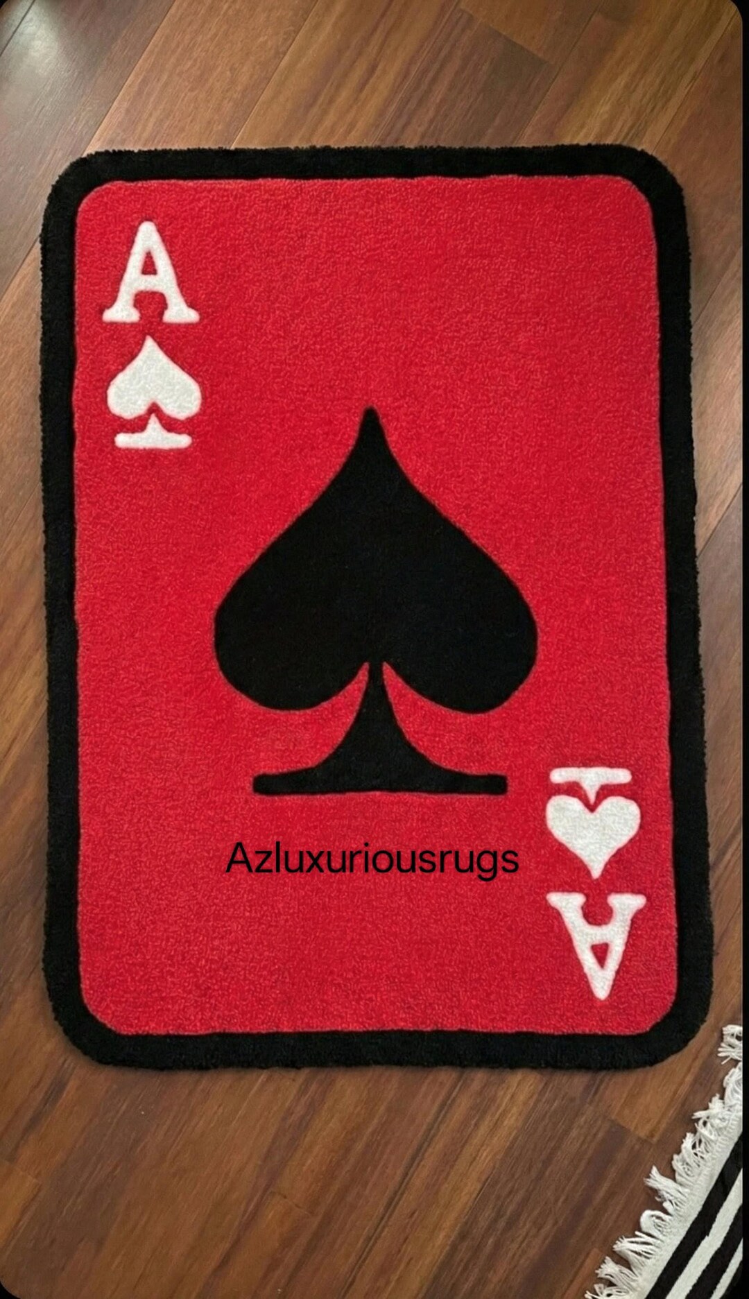 Ace of Spades Hand Tufted Rug - Etsy