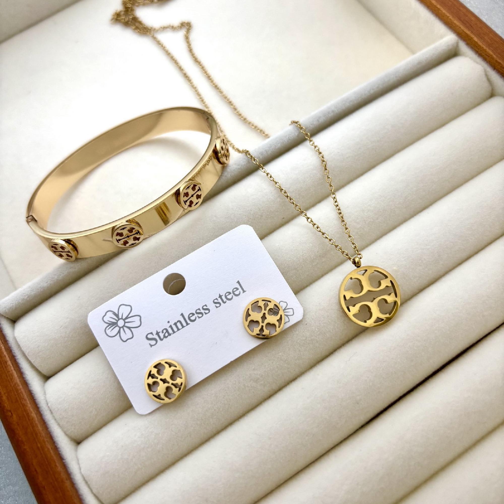 Tory Burch NWT Hinged Elegant Pearl Cuff with Logo Silver Cross w/Dust B… Eleanor Pavé Hinged Cuff: Women main image 3