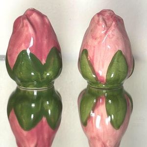Vintage Franciscan Desert Rose Salt Pepper Shakers – Hand Painted Ceramic Rosebud Set