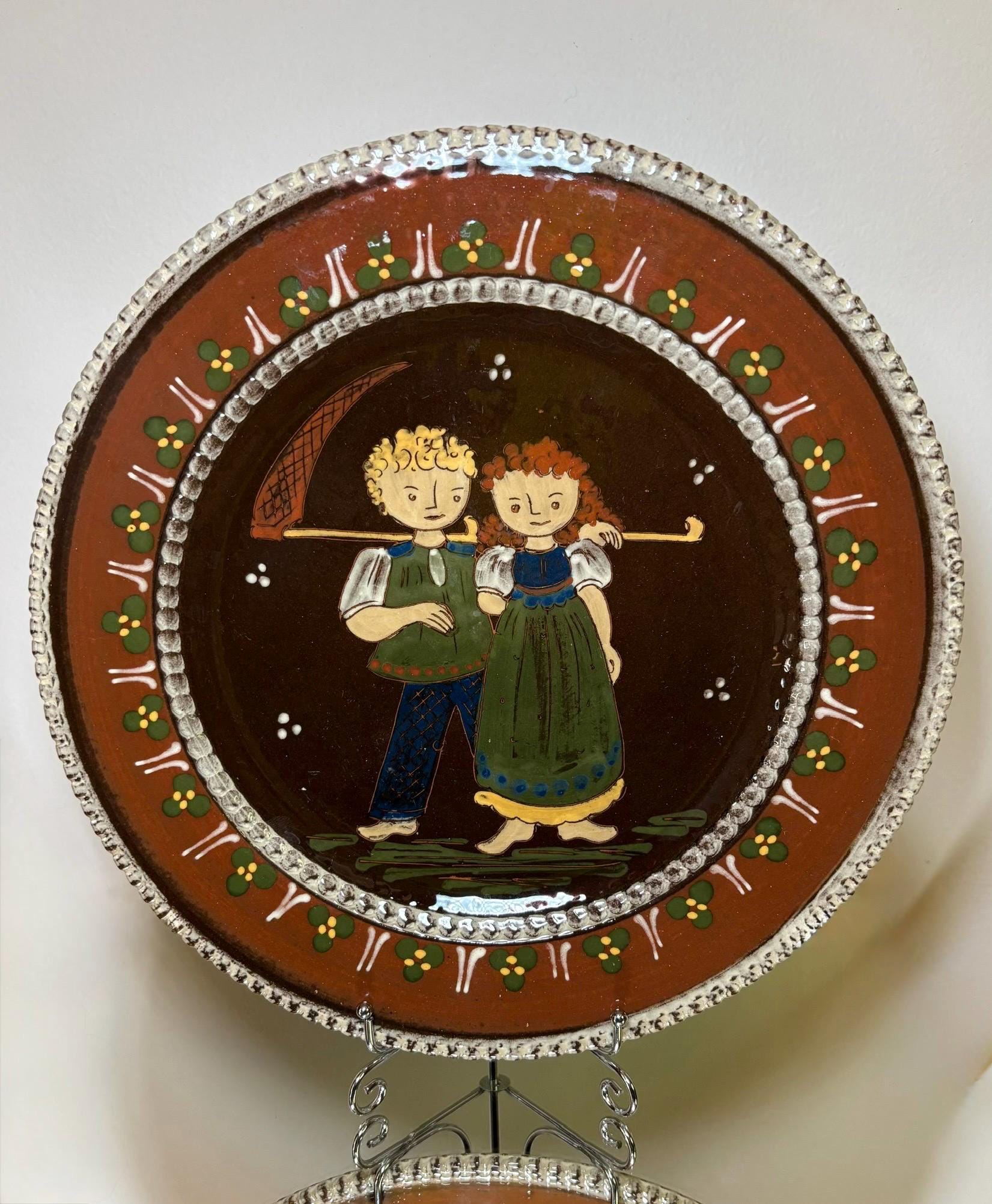 Vintage Swiss Folk Plates - Etsy
