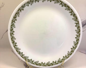 Set di 13 piatti piani vintage Corelle Crazy Daisy / Verde Fioritura Primaverile / Stile retrò anni '70 Corning Ware / Set di ricambio / Cucina in stile rustico