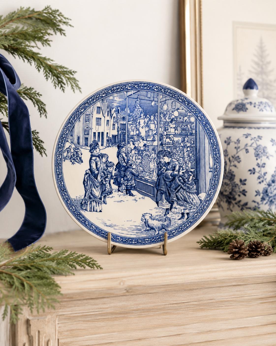 Wall Art Blue and White Spode - Etsy
