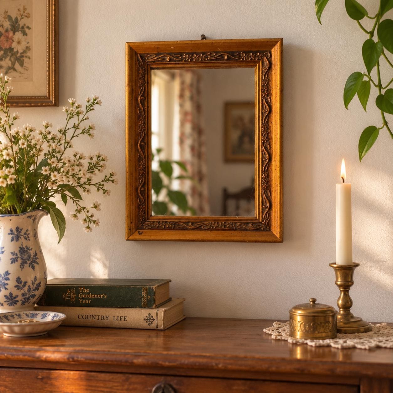 Vintage Mirror Frame Flower - Etsy