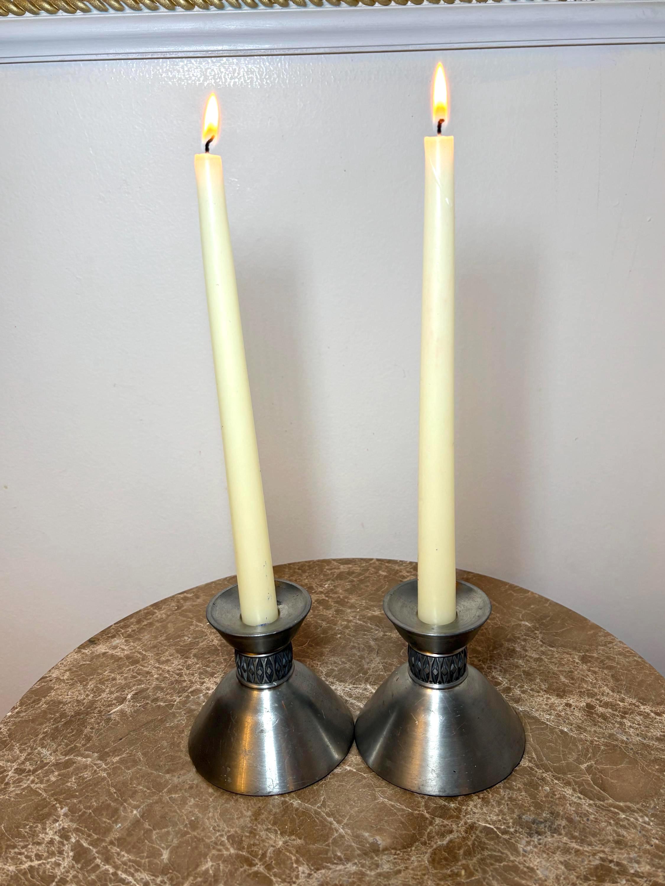 Pewter Norway Candlesticks - Etsy display picture 1