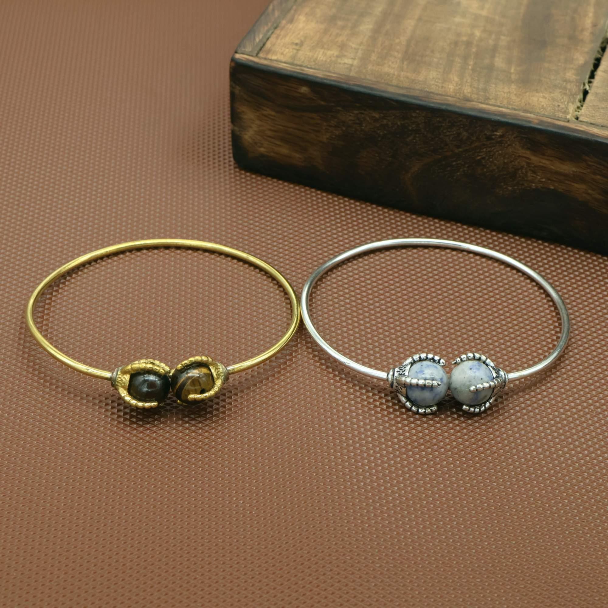 Gold and Silver Owl Bangle Bracelets, Adjustable Owl Charm Bracelet Set, Animal Jewelry, Minimalist 