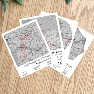 Run Map & Stats Magnet - Läufer Geschenk Laufen Marathon-Rennen