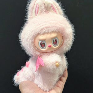 Handmade Pink Bunny Plush Monster Toy – Unique Collectible Pendant