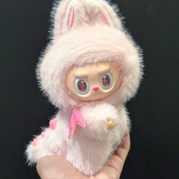 Handmade Pink Angel Plush Keychain, Kawaii Doll Bag Charm, Soft Stuffed Toy Gift