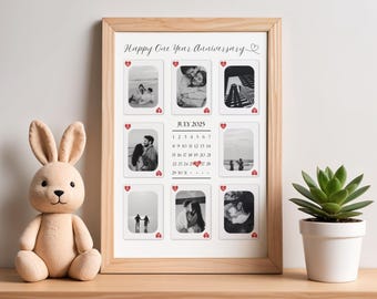 Playing Card Photo Collage Gift | Love Gift for Wedding Anniversary, Fiance, Gift for Him, Gift For Her, Photo Album Template