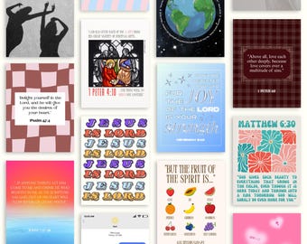 100 Instagram Quote Templates | Editable Christian Aesthetic Bible Scripture Quotes - Instagram Posts and Stories for Content Creators