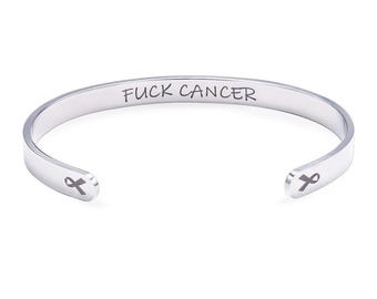 Fuck Cancer motiverende manchetarmband