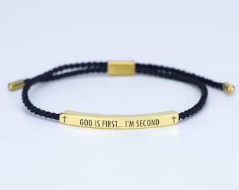 God Is First I'm Second Bible Verse Bracelet