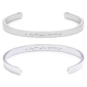 Custom Morse Code Cuff Bracelet Personalized Secret Message Jewelry For Women