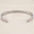 This Too Shall Pass But Fucking Hell Hidden Message Inspirational Cuff Bracelet