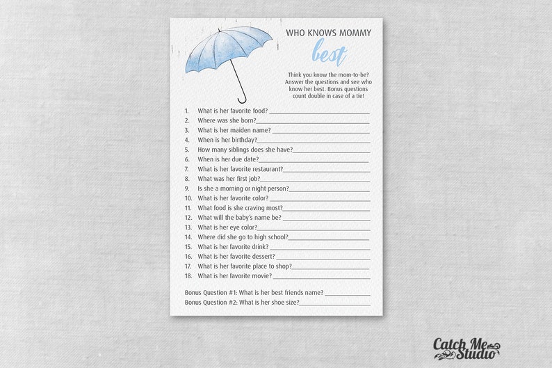 Showered With Love Baby Shower Game Who Knows Mommy Best Etsy Showered With Love Baby Shower Game Who Knows Mommy Best Etsy