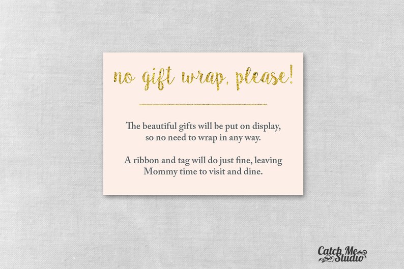 no wrapping baby shower