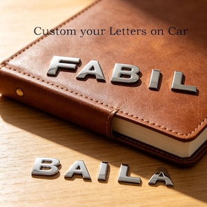 Custom Metal Chrome Letters Numbers Names Car Emblem Badge Stickers