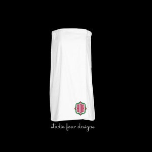 Embroidered Premium Terry Velour Towel Wrap | Dorm Room Must Have | High School Graduation Gift | College Bath Robe | Monogrammed Towel Wrap