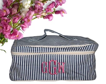 Monogram Toiletry Travel Case | Cosmetic Case | Gift for Traveler | Bridal Party Gift | Train Case | Graduation Gift | Monogram Makeup Bag