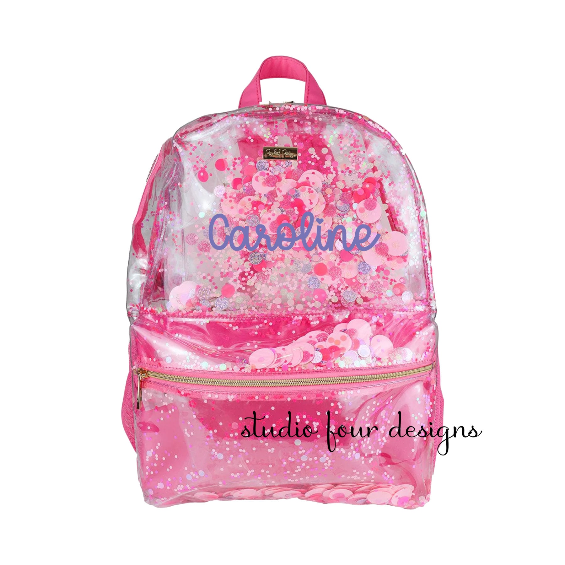 Clear glitter backpack sale