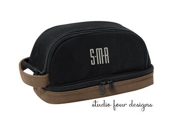 Monogram Deluxe Dopp Kit | Personalized Travel Case | Groomsmen Gift | Graduation Gift for Guys | Gift for Him | Organize Travel Toiletries