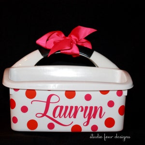 Personalized Graduation Gift | Monogrammed Shower Caddy | Dorm & Sorority Shower Storage | Personalized Shower Caddy for Dorm | SMALL CADDY
