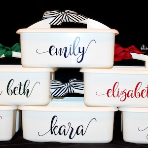 Personalized Shower Caddy {LARGE} - Must-Haves for Camp, Dorm Room & Sorority House - Most Popular Graduation Gift - Assorted Colors/Designs