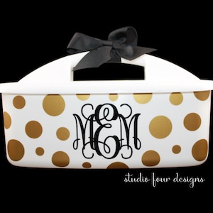 Personalized Graduation Gift | Monogrammed Shower Caddy | Perfect for Dorm & Sorority | Personalized Shower Caddy for Dorm | LARGE CADDY