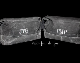 Monogram Dopp Kit | Personalized Travel Case for Men | Monogram Toiletry Bag | Graduation Gift for Guys | Custom Embroidered Men Shaving Bag